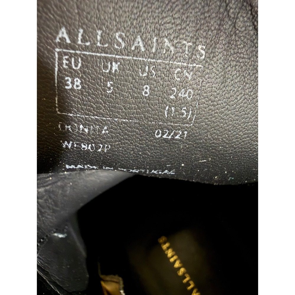 AllSaints Donita White Leather Combat Moto Boots EU 38 US 8 - Picture 13 of 13